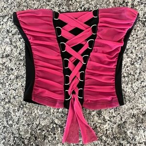 Corset style tube top